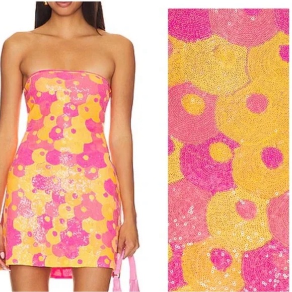Susana Monaco Dresses & Skirts - Susana Monaco Sequin Tube Mini Dress - Orange Pop